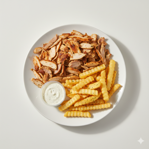 Portion Of Shawarma & Chips 